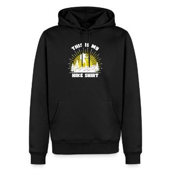Bergsteigen Wanderer Wandern Bergwandern Statement - Männer Premium Bio Hoodie - Schwarz - Vorne - Nico (187cm)