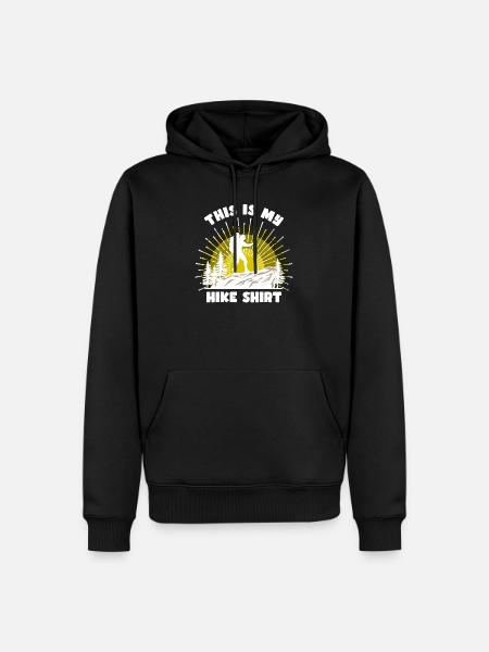 Bergsteigen Wanderer Wandern Bergwandern Statement - Männer Premium Bio Hoodie - Schwarz