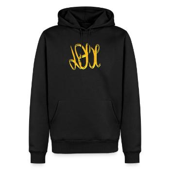 Love Liebe Amour T-Shirt Love Hoodie Liebe - Männer Premium Bio Hoodie - Schwarz - Vorne - Nico (187cm)