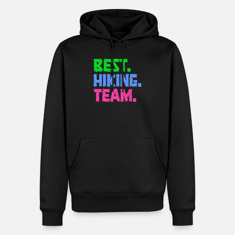 Wanderung Statement Wandern Wanderer Klettern - Männer Premium Bio Hoodie - Schwarz