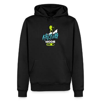 Gletscher Wandern Wanderer Berge Statement Touren - Männer Premium Bio Hoodie - Schwarz - Vorne - Nico (187cm)