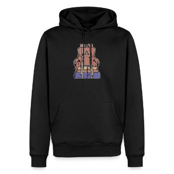 Wandern Wanderrouten Klettern Bergsteigen Natur - Männer Premium Bio Hoodie - Schwarz - Vorne - Nico (187cm)