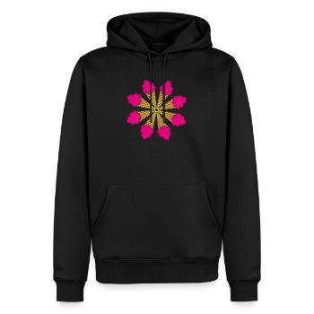 Eis Blume Verlauf Mandala Sommer Eiscreme Fan Fun - Männer Premium Bio Hoodie - Schwarz - Vorne - Nico (187cm)