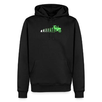 Nutzfahrzeug Traktor Evolution Fahrzeug Bauer Feld - Männer Premium Bio Hoodie - Schwarz - Vorne - Nico (187cm)