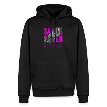 Segel Königin - Männer Premium Bio Hoodie - Schwarz - Vorne - Nico (187cm)