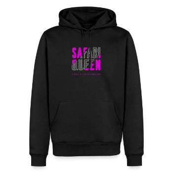 Safari Königin - Männer Premium Bio Hoodie - Schwarz - Vorne - Nico (187cm)