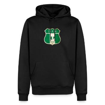 Zaria Nigeria Wappen Flaggen Design - Männer Premium Bio Hoodie - Schwarz - Vorne - Nico (187cm)