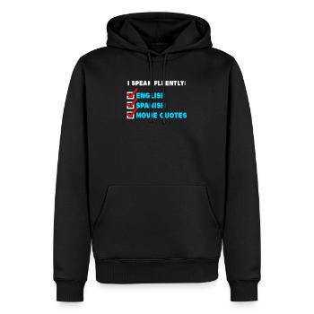 Cinéma Night Movies Déclaration Cinéma Night Theatre - Sweat à capuche Premium bio Homme - noir - Devant - Nico (187cm)