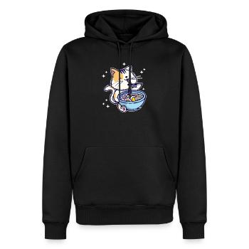 Ramen Anime Manga Comic Cat Animation Japon - Sweat à capuche Premium bio Homme - noir - Devant - Nico (187cm)