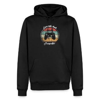 Elementary Level Complete Gamer - Men’s Premium Organic Hoodie - black - Front - Nico (187cm)