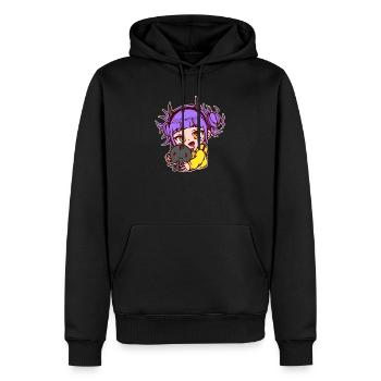 Dessin animé Bande dessinée Manga Animation fille - Sweat à capuche Premium bio Homme - noir - Devant - Nico (187cm)