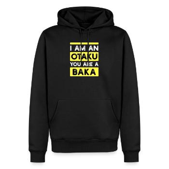 Baka Statement Anime Manga Japan Animation Otaku - Männer Premium Bio Hoodie - Schwarz - Vorne - Nico (187cm)