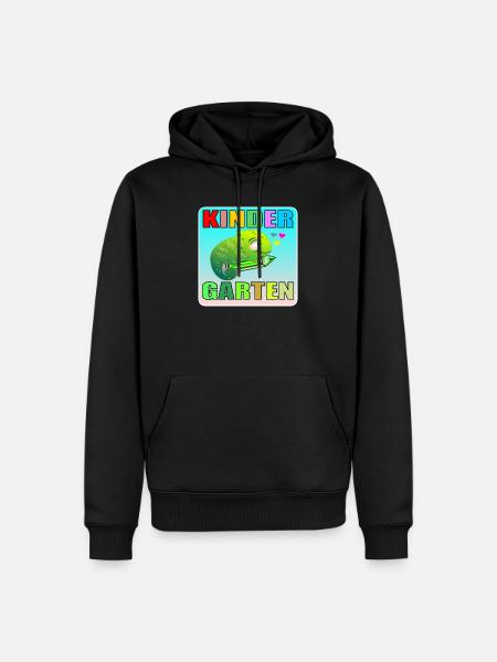 KINDERGARTEN KIND TIERE AMPHIBIE - Männer Premium Bio Hoodie - Schwarz