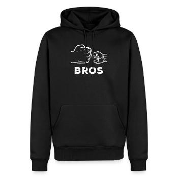Fiers frères et sœurs de la déclaration Big Brother - Sweat à capuche Premium bio Homme - noir - Devant - Nico (187cm)