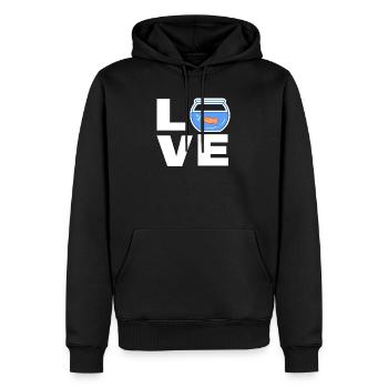 Haustiere Goldfisch Spruch Kuscheltier Aquarium - Männer Premium Bio Hoodie - Schwarz - Vorne - Nico (187cm)