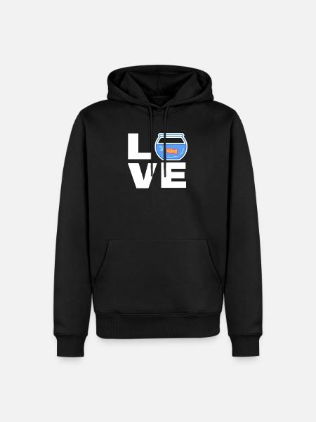 Haustiere Goldfisch Spruch Kuscheltier Aquarium - Männer Premium Bio Hoodie - Schwarz