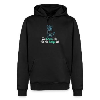 Haustiere Katze Statement Lieblingstier Heimtier - Männer Premium Bio Hoodie - Schwarz - Vorne - Nico (187cm)