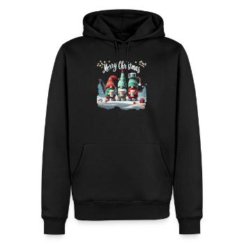 FROHE WEIHNACHTEN - Männer Premium Bio Hoodie - Schwarz - Vorne - Nico (187cm)