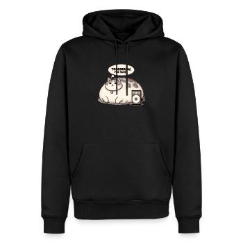Fitnessmuffel Katze - Männer Premium Bio Hoodie - Schwarz - Vorne - Nico (187cm)