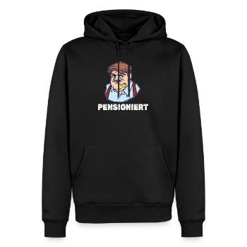Pensionist Statement Senior Pensionär Abschied - Männer Premium Bio Hoodie - Schwarz - Vorne - Nico (187cm)