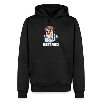 Retraite Dire Retraité Retraité Loisirs - Sweat à capuche Premium bio Homme - noir - Devant - Nico (187cm)