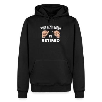 Retraite Relevé de retraite des personnes âgées Liberté - Sweat à capuche Premium bio Homme - noir - Devant - Nico (187cm)