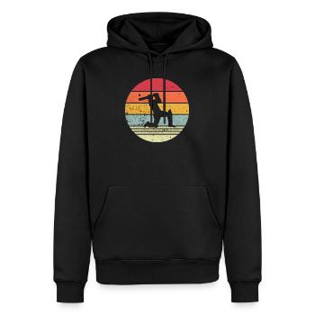 Lustiges Kricket Spruch Vintage Cricket Spiel - Männer Premium Bio Hoodie - Schwarz - Vorne - Nico (187cm)