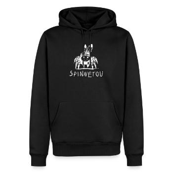 spinnetou wortspiel spinne lustig winnetou - Männer Premium Bio Hoodie - Schwarz - Vorne - Nico (187cm)