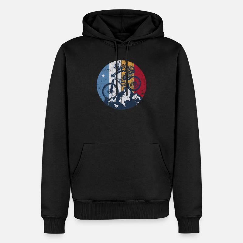Graphique du cercle Ridge MTB - Sweat à capuche Premium bio Homme - noir