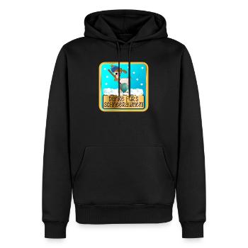 DANKESCHÖN WINTERDIENST - SCHNEERÄUMEN HUHN - Männer Premium Bio Hoodie - Schwarz - Vorne - Nico (187cm)
