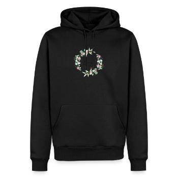 Braut JGA Eukalyptus Boho Junggesellinnenabschied - Männer Premium Bio Hoodie - Schwarz - Vorne - Nico (187cm)