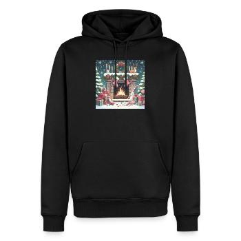 Weihnachts Design 4 - Männer Premium Bio Hoodie - Schwarz - Vorne - Nico (187cm)