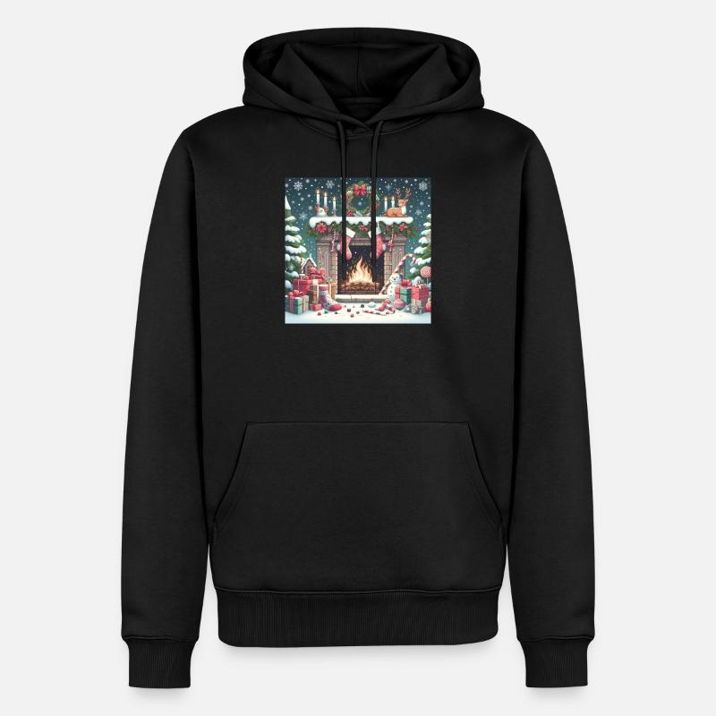Weihnachts Design 4 - Männer Premium Bio Hoodie - Schwarz