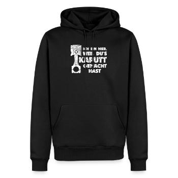 Mechaniker Job Arbeiter Workaholic Statement - Männer Premium Bio Hoodie - Schwarz - Vorne - Nico (187cm)