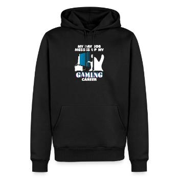 Gamer Career Work Job Statement Employee - Men’s Premium Organic Hoodie - black - Front - Nico (187cm)