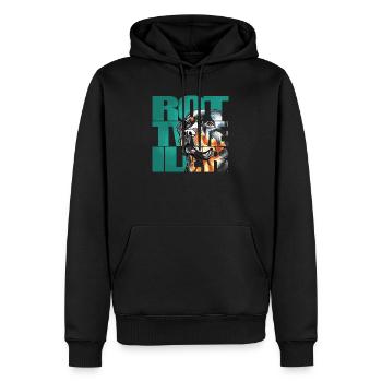 Rottweiler Portrait - Männer Premium Bio Hoodie - Schwarz - Vorne - Nico (187cm)