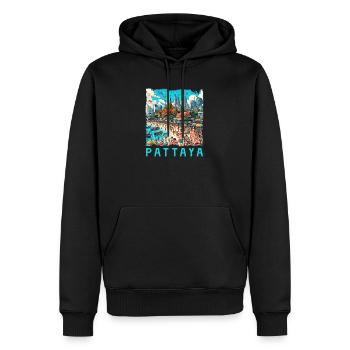 Pattaya Thailand Strand Design - Männer Premium Bio Hoodie - Schwarz - Vorne - Nico (187cm)