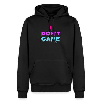 Je m’en fous Déclaration, froid, indifférent - Sweat à capuche Premium bio Homme - noir - Devant - Nico (187cm)
