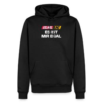 Chill Egal Statement Witzig Ist Mir Wurscht - Männer Premium Bio Hoodie - Schwarz - Vorne - Nico (187cm)