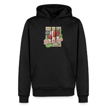 Breschtlingsgsälz - Männer Premium Bio Hoodie - Schwarz - Vorne - Nico (187cm)