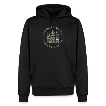 Landsberg am Lech, So geht Bayern - Männer Premium Bio Hoodie - Schwarz - Vorne - Nico (187cm)