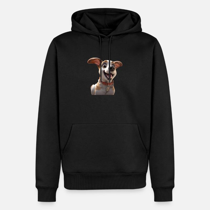 Joyeuse Animation Dog - Sweat à capuche Premium bio Homme - noir