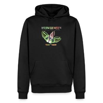 Masque extraterrestre chat sphinx - Sweat à capuche Premium bio Homme - noir - Devant - Nico (187cm)