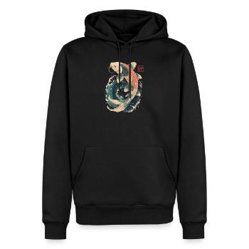 Koi-Karpfen - Männer Premium Bio Hoodie - Schwarz - Vorne - Nico (187cm)