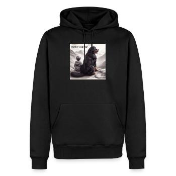 Bernese mountain dog - Men’s Premium Organic Hoodie - black - Front - Nico (187cm)