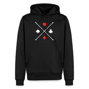 Poker Casino Kartenspiel Glücksspiel Profispieler - Männer Premium Bio Hoodie - Schwarz - Vorne - Nico (187cm)