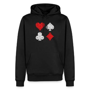Glücksspiel Roulette Lotterie Poker Zocken Casino - Männer Premium Bio Hoodie - Schwarz - Vorne - Nico (187cm)