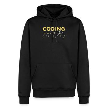 Coden Statement Développeur Programmeur Scripting - Sweat à capuche Premium bio Homme - noir - Devant - Nico (187cm)
