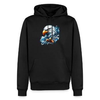 Aigle - Sweat à capuche Premium bio Homme - noir - Devant - Nico (187cm)