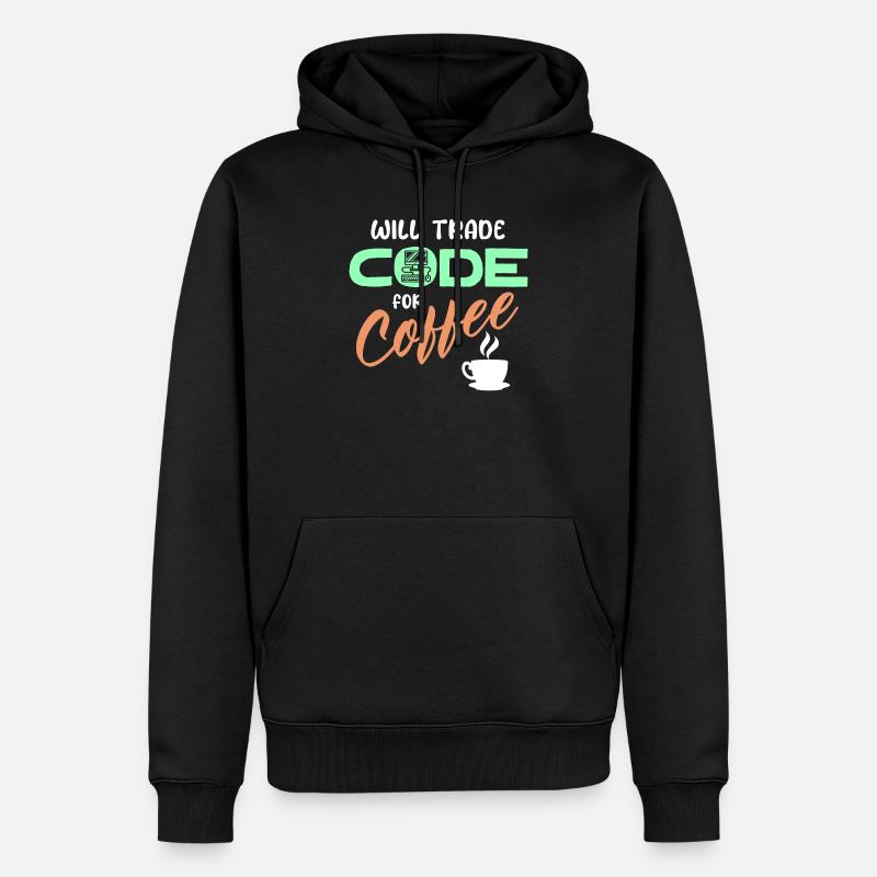 Programmer Developer Code Statement Computer - Men’s Premium Organic Hoodie - black